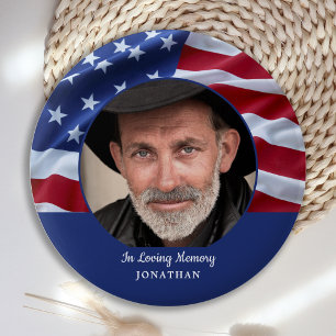 American Flagga Patriotic Photo Memorial Funeral Knapp