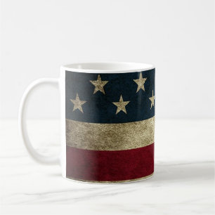 American Flagga Patriotic Rustic Mugg