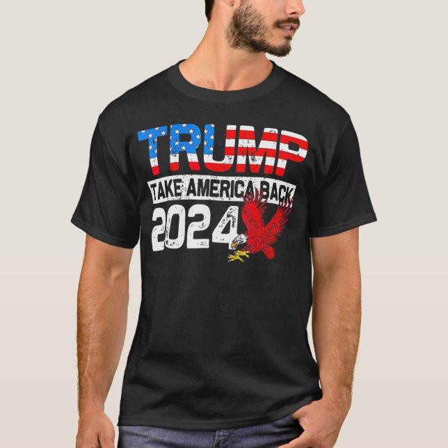 American Flagga Patriotic T Shirt (Framsida)