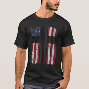 American Flagga Patriotic Usa Christian Kor T Shirt
