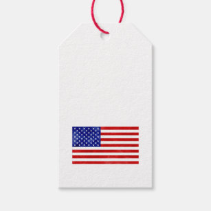 American Flagga Patriotic USA Gift Märkre Presentetikett
