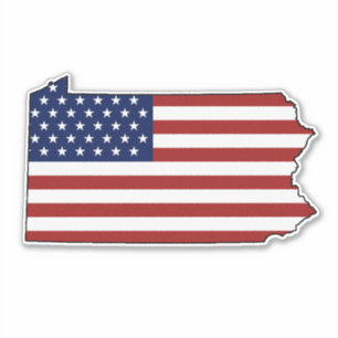 American Flagga Pennsylvania Klistermärken