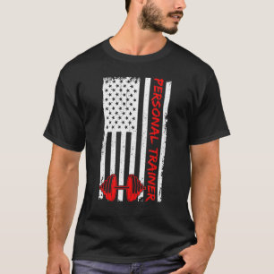 American Flagga Personal Trainer Health and Fitnes T Shirt
