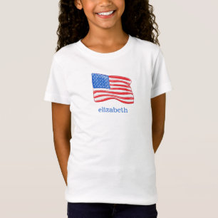 American Flagga Personlig Girl T Shirt