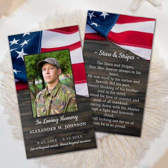 American Flagga Photo Visitkort (Skapare uppladdad)