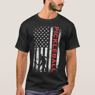 American Flagga Pickleball T Shirt