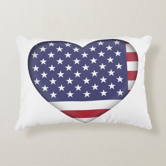 American Flagga Pillow Prydnadskudde (Framsidan)