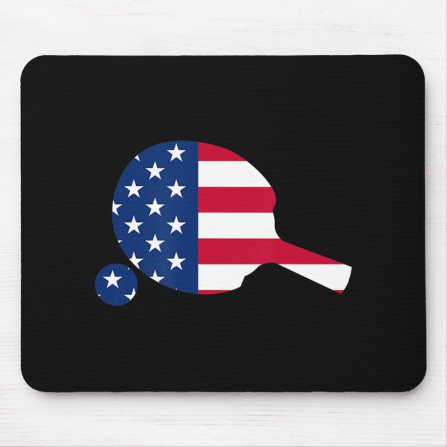 American Flagga Ping Pong Bord Tennis Player Equip Musmatta (Framsidan)