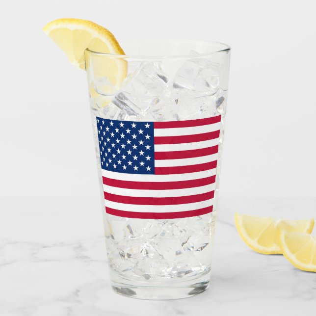American Flagga - Pint Glass Glaskopp (Framsida Ice)
