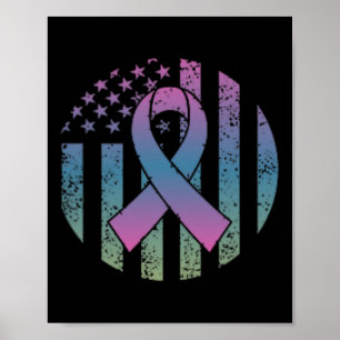 American Flagga Pocket Metastatic Breast Cancer Aw Poster