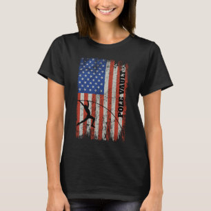 American Flagga Pole Vault - Dolt fickskärm T Shirt