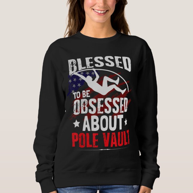 American Flagga Pole Vaulting T Shirt (Framsida)