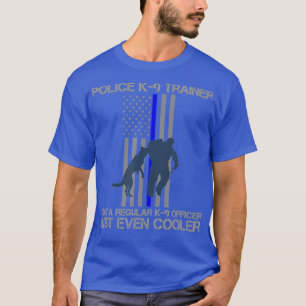 American Flagga Police K9 Trainer T Shirt