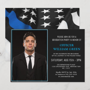 American Flagga Police PHOTO Studentfest Event Inbjudningar