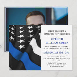 American Flagga Police PHOTO Studentfest Event Inbjudningar