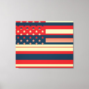 American Flagga Pop Art Canvastryck