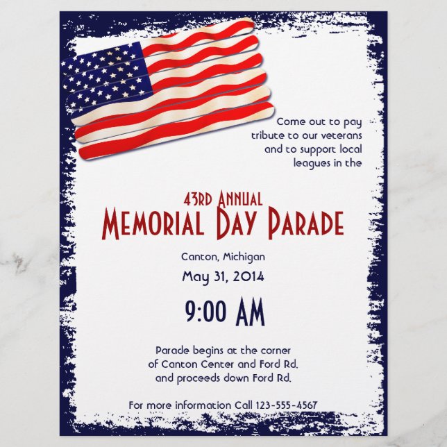 American Flagga Popsicle Stick Folkart Reklamblad (Framsidan)