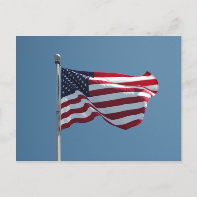 American Flagga Postcard Vykort (Framsida)