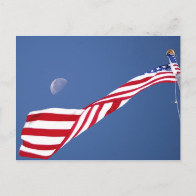 American Flagga Postcard Vykort (Framsida)