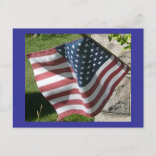 American Flagga Postcard Vykort