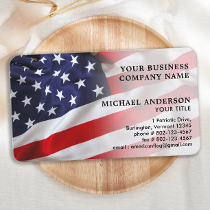 American Flagga Professionell Corporate Patriotic Visitkort