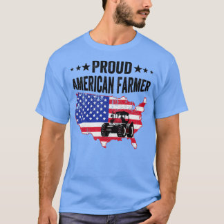 American Flagga Proud American Farmer Farmers Mark T Shirt