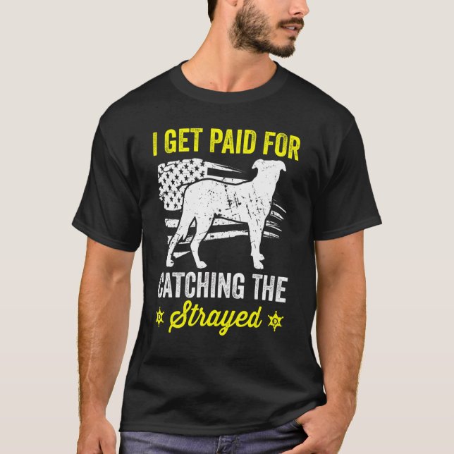 American Flagga Public Safety Rädding Animal Contr T Shirt (Framsida)
