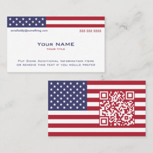 American Flagga QR-kod Visitkort