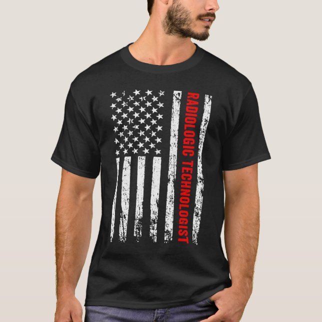 American Flagga Radiologic Technolog Rad Tech Wee T Shirt (Framsida)