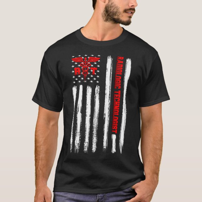American Flagga Radiologic Technolog Rad Tech Wee T Shirt (Framsida)