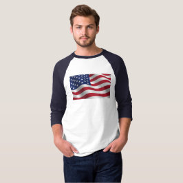 American flagga raglan sleeve T-Shirt