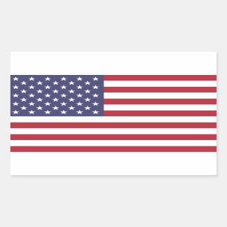 American Flagga Rectangle Sticker Rektangulärt Klistermärke