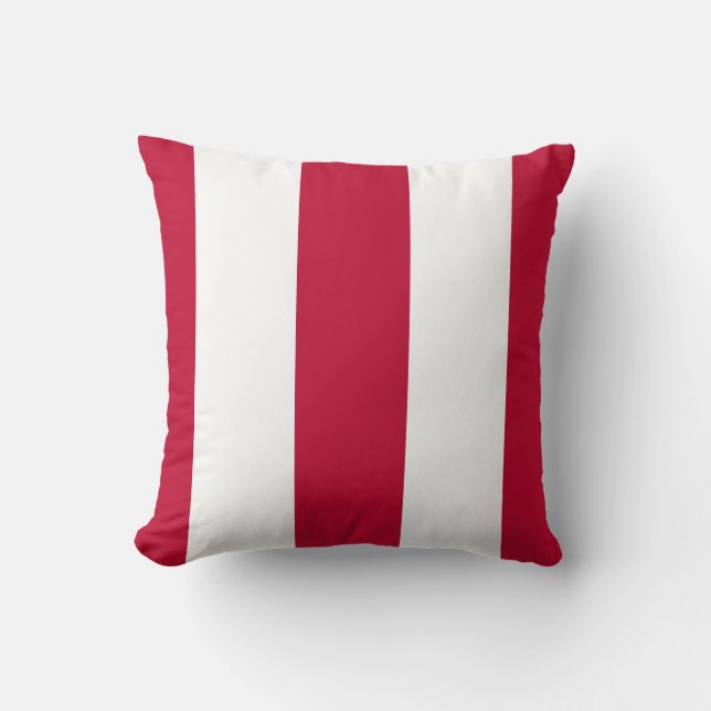 American Flagga Red and White Rand Kudde (Framsida)