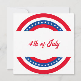 American Flagga Red White och Blue 4 juli Inbjudningar
