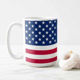 American Flagga Red White och Blue Patriotic Kaffemugg