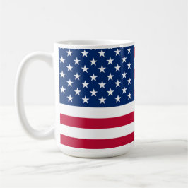 American Flagga Red White och Blue Patriotic Kaffemugg