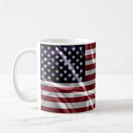 American Flagga Red, White Rand och Starry Blue Kaffemugg