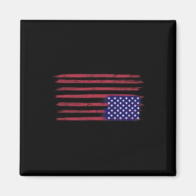 American Flagga Resist upp och ned USA Magnet (Framsidan)
