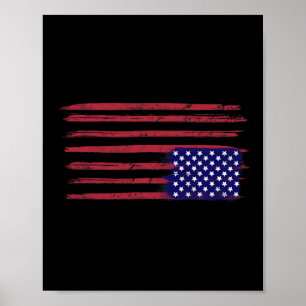 American Flagga Resist upp och ned USA Poster