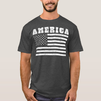 American Flagga Retro Vintage Distress T Shirt