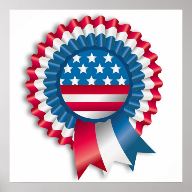 AMERICAN FLAGGA RIBBON BOW POSTER (Framsidan)