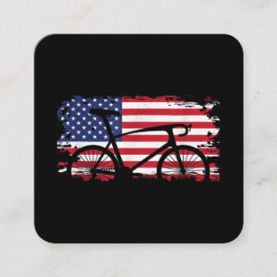 American Flagga Road Biking Cycling Apparel - Bicy Fyrkantigt Visitkort