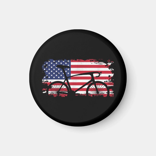 American Flagga Road Biking Cycling Apparel - Bicy Magnet (Framsidan)
