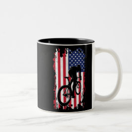 American Flagga Road Biking Cycling Apparel - Cycl Två-Tonad Mugg