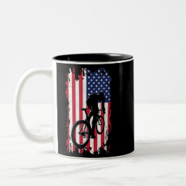 American Flagga Road Biking Cycling Apparel - Cycl Två-Tonad Mugg