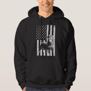 American Flagga Rottweiler Hund älskare 4:e juli D Hoodie