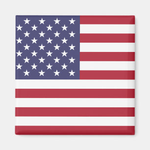 American Flagga Round Magnet