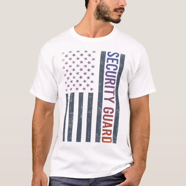 American Flagga - Security Guard T Shirt (Framsida)