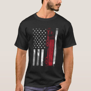 American Flagga Semi Lastbil 18 Wheeler Us Trucker T Shirt