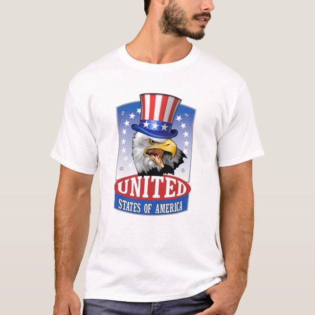 American Flagga Shirt,Patriotic T-Shirts, 4 juli T Shirt (Framsida)